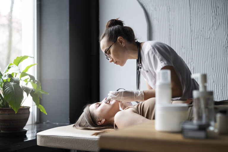 successful esthetician at work place